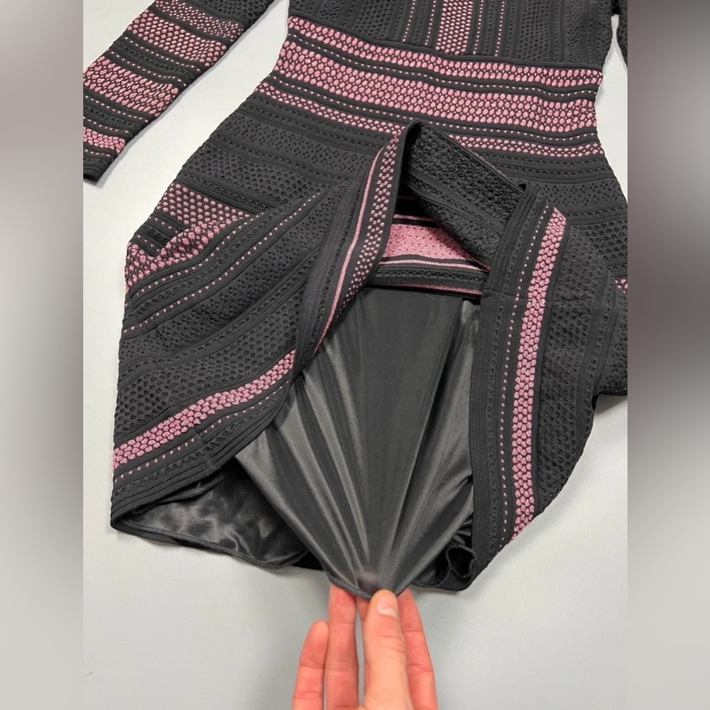 👗👗Valentino by Missoni Elegant Black and Pink Striped Dress Size 40 (US M, 8) - Picture 9 of 16